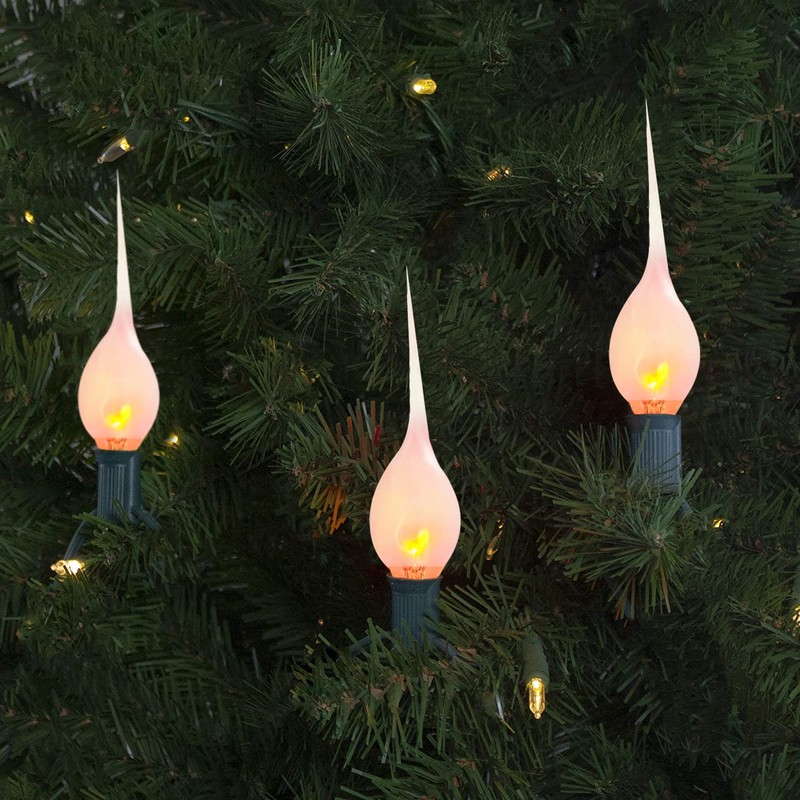 Abeja Flicker Flame Light Bulb, Silicone Dipped Candle Light Bulb,