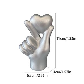zaoalife Love Gesture Statue Valentine's Day Gift Figurines Heart Hand Sculpture for Living Room Bedroom Bookshelf, Valentine's Day Anniversary Birthday