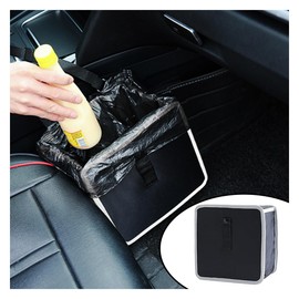 JOYCOURT Car Hanging Trash Can Universal Foldable Trash Can Auto Portable Waterproof and Leakproof Trash Bin Car Garbage Organizer Car Interior Storage Bag Accessories for Cars, Trucks, SUVs