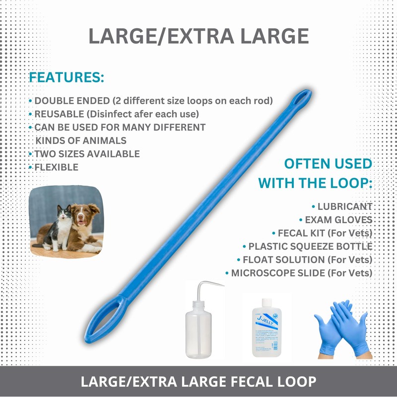 Fecal Loop for Animals, Stool Sample Collection Kit for Dogs,