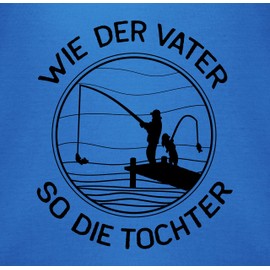 Shirtracer - Baby Bodysuit Boy Girl - Gift for Father's Day - Like Father Fishing for Daughter - Fishing Fisherman, 7 Royal Blue