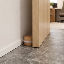 Self-Adhesive No-Drill Door Stopper – Silicone Ring Wall and Furniture Protector