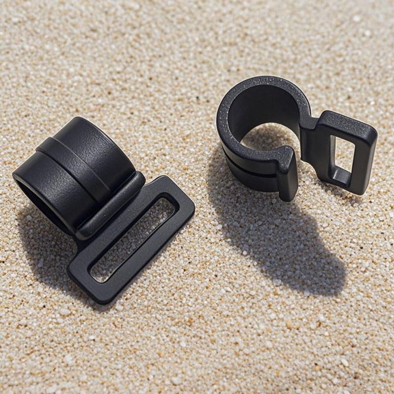 Tent Clips 20-Pack - 22mm Black Plastic C Clamps for