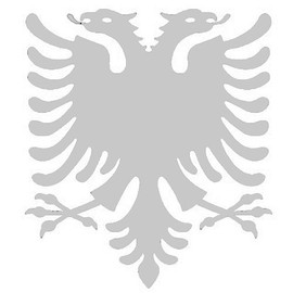 2 x Car Sticker Eagle Albania Albania Car Sticker Shqipë Approx. 11 x 11 cm Silver