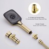 Brushed Gold Water Flow Control Valve, 1/2" Shower Head with