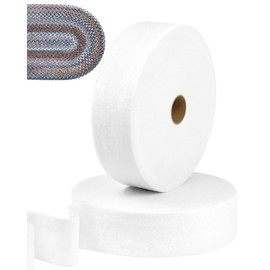 FIVEIZERO 2 Roll Jelly Roll Batting Strip - 2 1/2 Inch Polyester Blend Batting Roll, 70 Yards for Jelly Roll Rugs, Throw Rugs, Braided Rugs, Quilts & Sewing Projects, 1mm