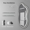 SMIROR Irregular Led Bathroom Mirror 20x 32 inch, Cloud Lighted