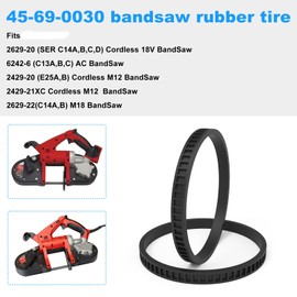 Replacement Mil BandSaw Compact Pulley Tires 45-69-0030 2629-20 6242-6 2429-20 2629-22 2429-21XC (4.0" Diameter Tires)- 4 Pack