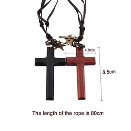 Ymcafmo Leather Necklace for Men Double Circle Rings Punk Style Leather Rope Pendant Chain Vintage Disc Ring Necklace Gift for Him