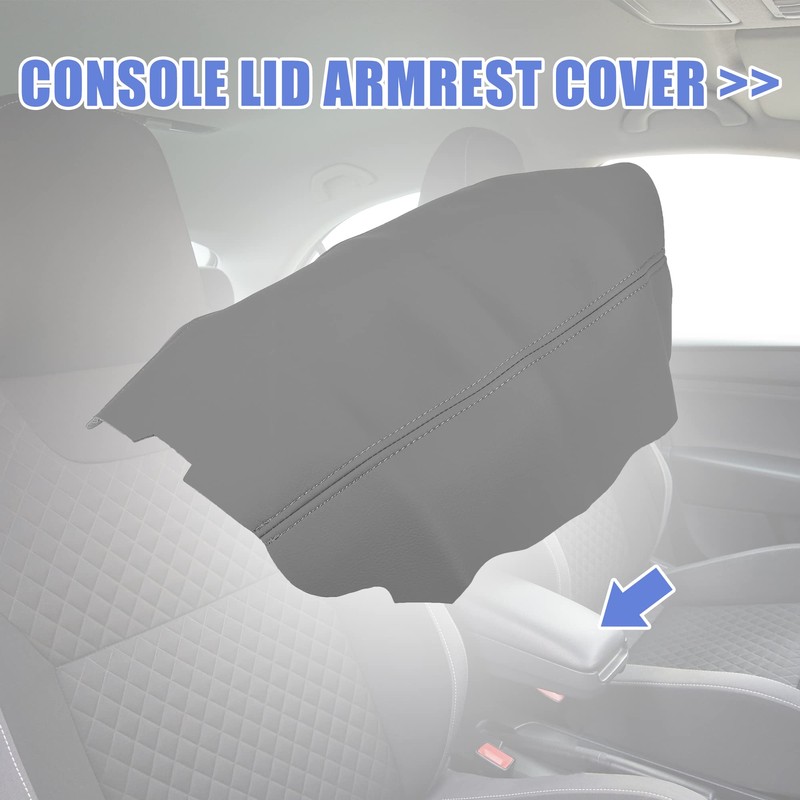 X AUTOHAUX Car Center Console Lid Armrest Seat Box Cover