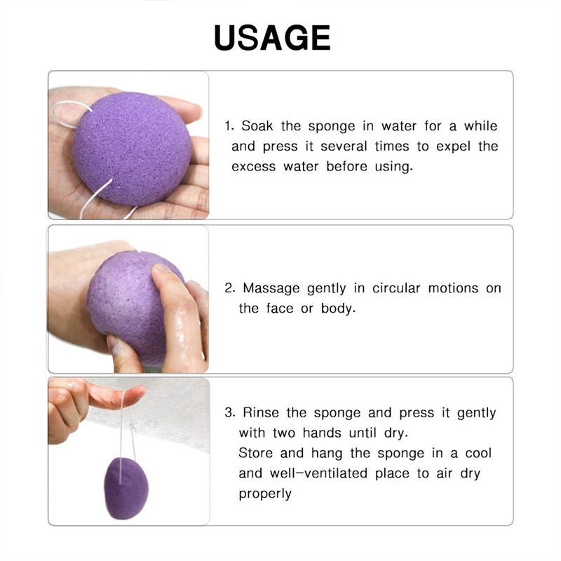 8Pcs Konjac Sponge Set Konjac Wash Face Flutter Natural Facial
