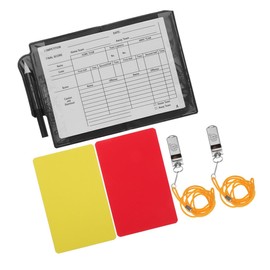 TOVINANNA Professional Football Referee Kit Soccer Cards Whistles Notepad Pen Red Yellow Cards for Sports Referees