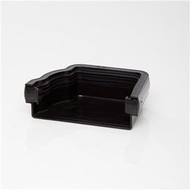 Polypipe RH717b Black Sovereign External Stop End Right Hand 117x75 High Capacity Ogee System