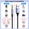 MOSWAG USB to 3.5mm TRRS Audio Jack Adapter with Microphone,