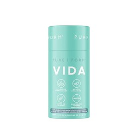 Pure Form Vida - Suplemento en Cápsulas con Colágeno Hidrolizado Bovino Tipo 1 y 3 con NADH | Nicotamida Adenina Dinucleótido | 90 cápsulas de 800 mg | 45 porciones