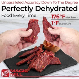 Magic Mill Magic Mill Pro Food Dehydrator Machine | 7 Stainless Steel Trays | Dryer for Jerky, Dog Treats, Herb, Meat, Beef, Fruit | Keep Warm Function, Digital Timer and Temperature Control, ETL Approved