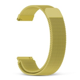 22mm Luxury Gold Magnetic Stainless Steel Smartwatch Band – Quick Release Milanese Loop Replacement Strap for Men Women – Stylish, Adjustable, Anti-Snag Edge, Comfortable Fit, Compatible with Smartwatches
