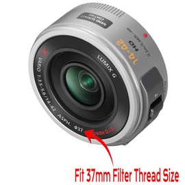 37MM Wide Angle Lens for Panasonic Lumix G X Vario PZ 14-42mm f/3.5-5.6 Power O.I.S.