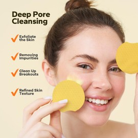 SilkyShark Turmeric Kojic Acid Cleansing Pads (50 Count), Kojic Acid and Turmeric Cleansing Pads, Facial Radiance Pad, Exfoliating Face Pad for Dark Spots, Suitable for All Skin Types