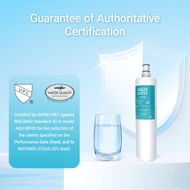 AQUA CREST 3US-PF01 Under Sink Water Filter, NSF/ANSI 42 Certified