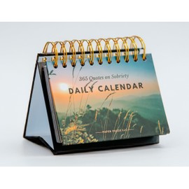 Sober Daily Flip Calendar with Motivational & Inspirational Quotes on Sobriety - Perpetual Daily Flip Calendar Self-Standing Easel - Changing Scenic Landscapes - Positive Daily Recovery Help