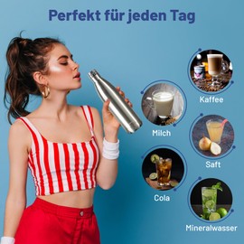 CARYO Water Bottle Stainless Steel Water Bottle Thermos Flask 750 ml Metal Thermos Flask 500 ml Water Bottle Stainless Steel Water Bottle Insulated Flask 750 ml Leak-Proof