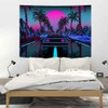 Ine Ive 1980s Car Tapestry Urban Street Scene Palm Trees