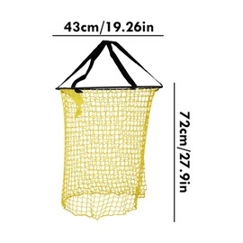 Tabanzhe Soccer Top Bin-Football Target Net Foldable Football Goals Bag for Kicking Accuracy Training Football Top Corner Target Practice Net(Yellow)