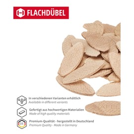 Gedotec Beech Flat Dowel Also Known as Lamello | Connecting Plates Wood Assortment of 100 Pieces Each Size 0 - 10 - 20 | Furniture Connectors Manufactured According to DIN 68150 | 300 Pieces - Dowel