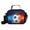 ZAZYXTJ Soccer Lunch Box Insulated Lunch Bag for School Teens