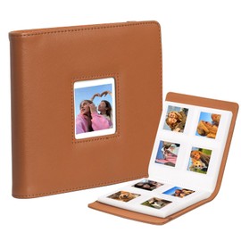 WOGOZAN 288 Pockets Photo Album for Polaroid Go Gen2/9035/9071/9070 Instant Print Camera 2.12x2.62 Inches Films, Album Book for Polaroid Go, PU Leather Album with Cover Display - Brown (Only One)