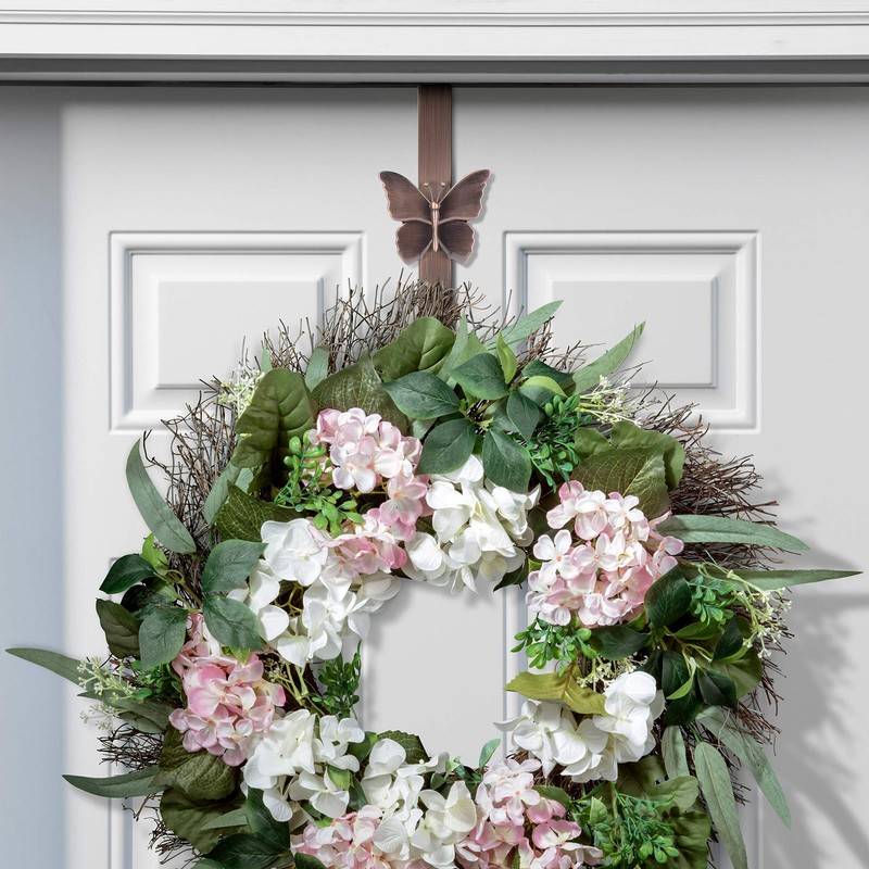 Haute Decor Adapt Adjustable Length Door Wreath Hanger with Interchangeable