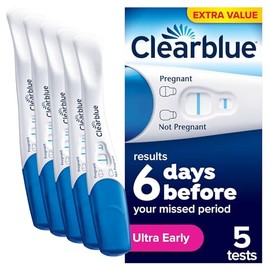 Clearblue Pregnancy Tests, Early Detection Pregnancy Test, Results 6 Days Early, 99% Accurate Results, 5 Tests, Packaging May Vary