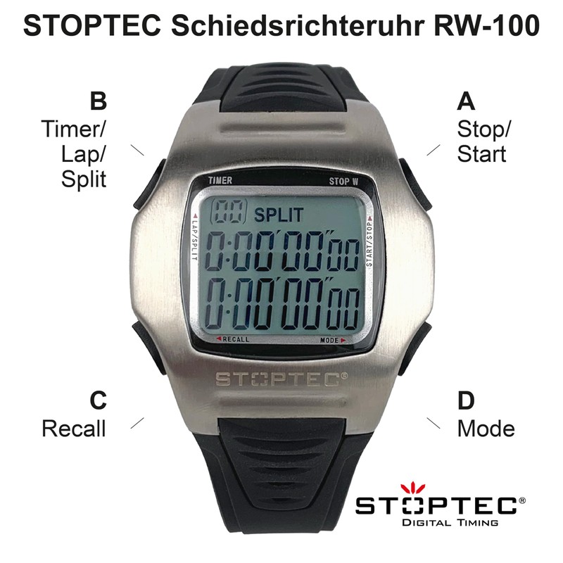 Stoptec Referee Watch RW-100 Referee Watch 1-99 Minutes Playing Time