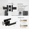 Probrico 4 Pack| Square Passage Levers Matt Black Hall and