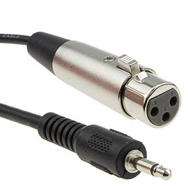 kenable 3.5 mm Mono Jack Plug PC/Laptop to XLR Female Mixer / Speaker Cable 1 m [1 Metre/1 m]