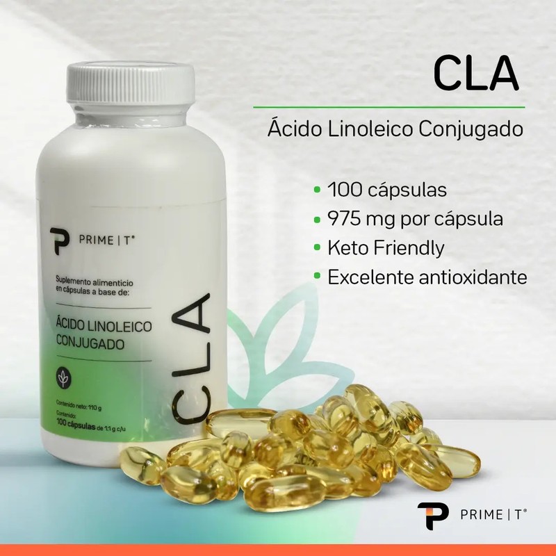 Ácido Linoleico Conjugado Primetech Cla 100 Cáps Con 975 Mg