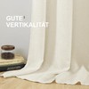 CUCRAF Real Linen Window Curtain, Bistro Curtain, Kitchen Curtains, Set