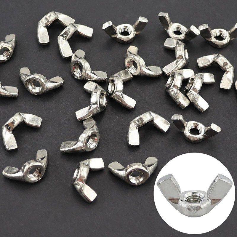 Pack of 25 Wing Nuts Stainless Steel Wing Nut Rustproof