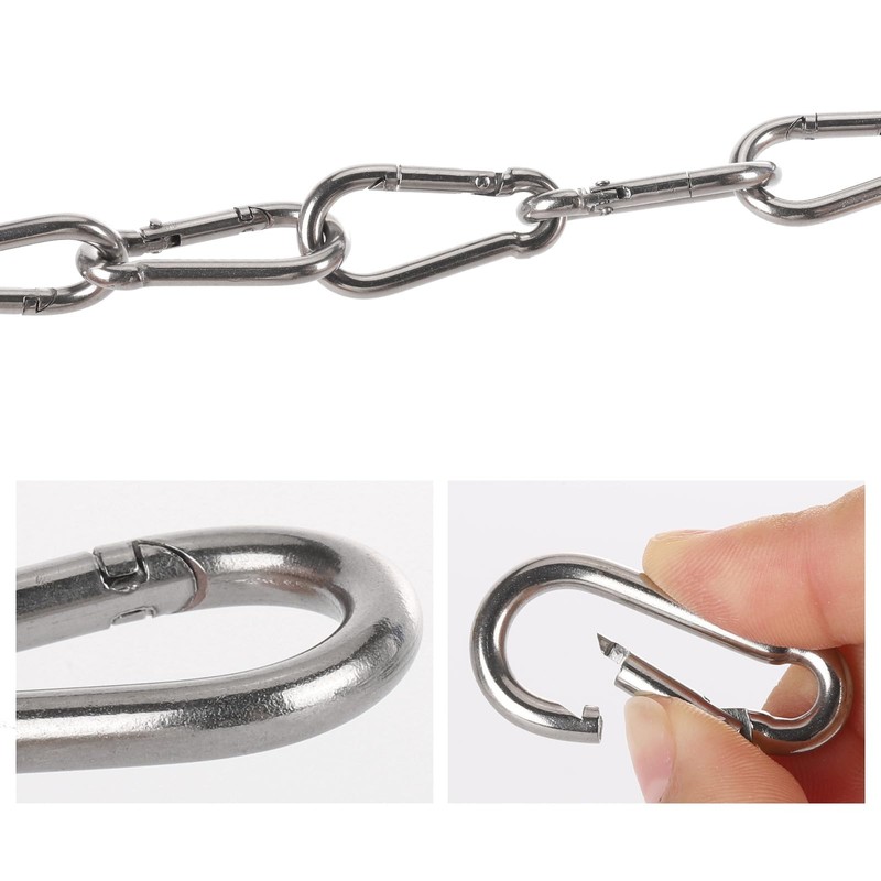 50PCS 1.57 inch Small Clip, 304 Stainless Steel Spring Snap