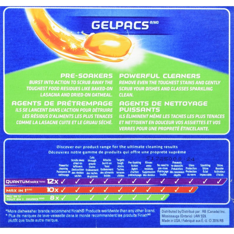 Finish Gelpacs Scent Automatic Dishwasher Detergent, Orange, 25 Count
