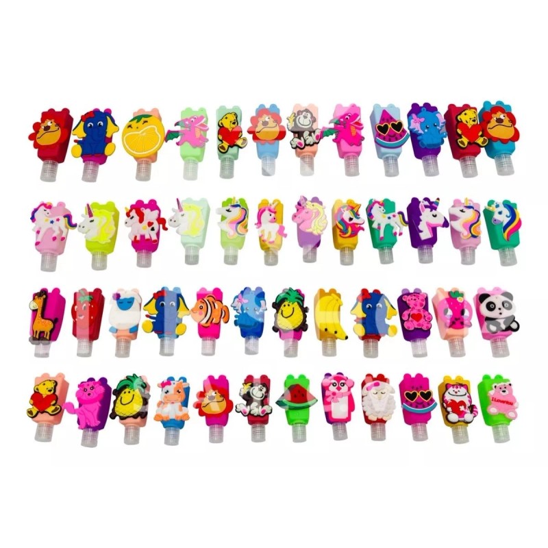 Life Shop Botella Para Gel Antibacterial De Figuras 12 Piezas
