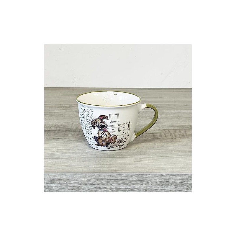 KIUB Bowl with Handle - Dog Design - Fine China