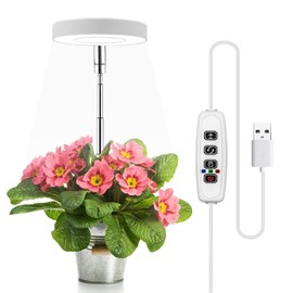 Plant Growing Light, LED Plant Light, Tri-Color Mode, USB 9 Levels of Brightness Adjustment, Height Adjustable, Timing Settings, Eliminates Lack of Sunlight, Low Consumption, Energy Saving, House Plants, Potted Plants, Hydroponics, Succulent Plants, Gard