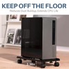 Hovadova Mobile PC Tower Stand, Adjustable Metal Computer Tower Stand,
