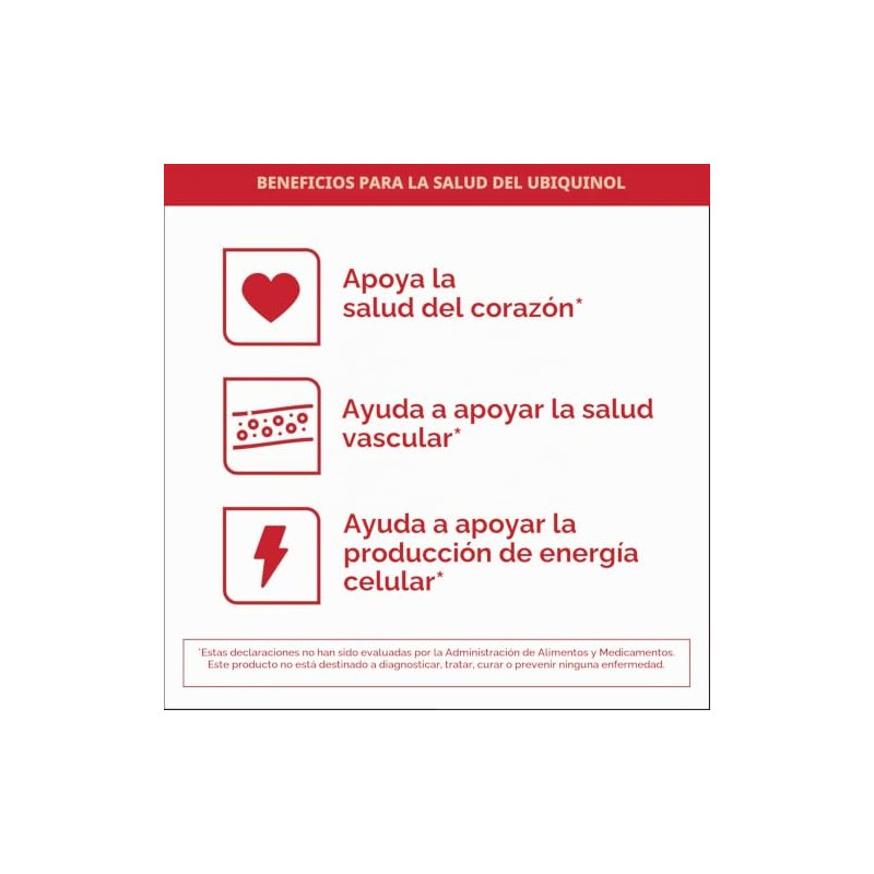 Qunol Mega Ubiquinol CoQ10 100 mg, absorción superior, 60 cápsulas