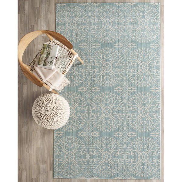 Safavieh Valencia Collection VAL214G Alpine and Cream Vintage Distressed Silky