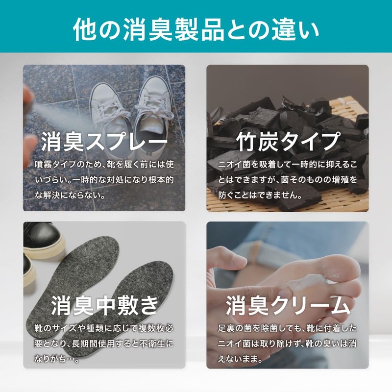 Bloom Cleanse Shoe Deodorizing Powder, Eliminates Foot Odor, Made in