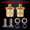 Ampper M8 Thread Male Brass Battery Terminal Charging Posts, M8