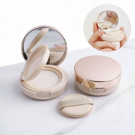Portable Mini DIY Cushion Empty Case Cosmetic Container Rose Gold 2ea